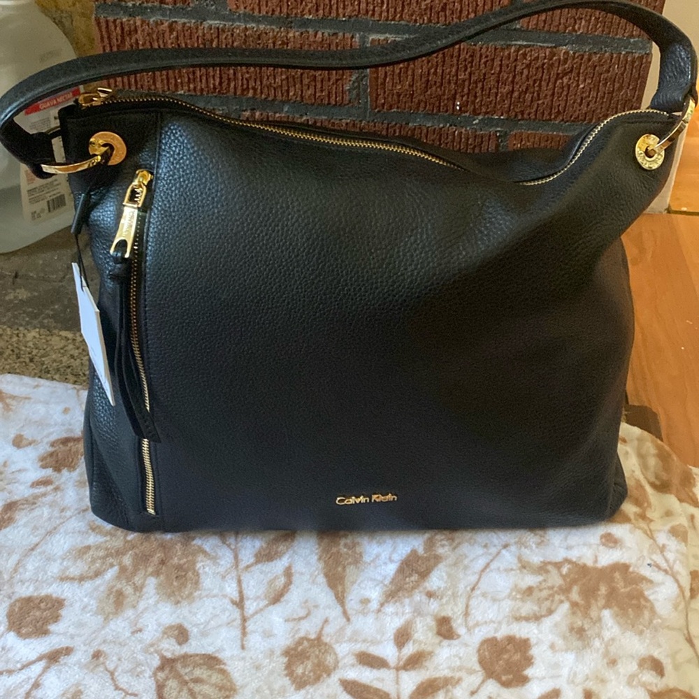 Calvin Klein leather black bag